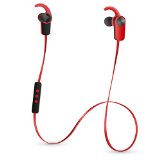 Photive PH-EB100 Sweat-Proof Wireless Bluetooth 41 Stereo Earbuds with Built in Microphone Red