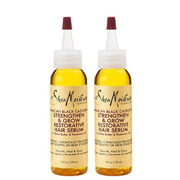 Shea Moisture Jamaican Black Castor Oil Strengthen, Grow & Restorative Hair Serum 2 Pack of 2oz