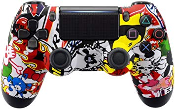 DualShock 4 Wireless Controller for Playstation 4 -"Soft Touch (Sticker Bomb)
