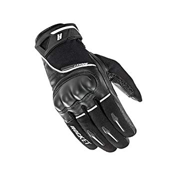 Joe Rocket Supermoto Mens On-Road Motorcycle Leather Gloves - Black/White/Large
