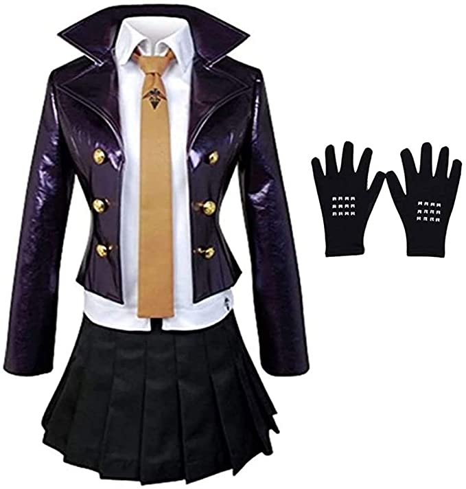Skycos Women's Kyoko Kirigiri Costume High Shool Unifom Dress with Gloves for Halloween