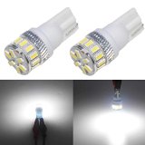 JDM ASTAR Extremely Bright Canbus Error Free 3014 Chipsets 194 168 2825 W5W T10 New Style LED BulbsXenon White--2yr Warranty Included