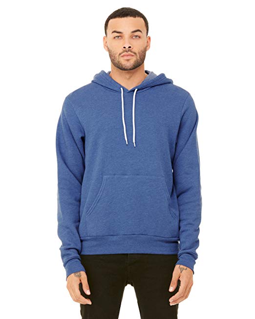 Bella   Canvas Unisex Poly-Cotton Fleece Pullover Hoodie Sweatshirt