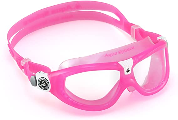 Aqua Sphere Seal Kid 2 Swimming Goggles | Premium Quality Made in Italy - Clear Lens/Pink, One Size (MS4450202LC)