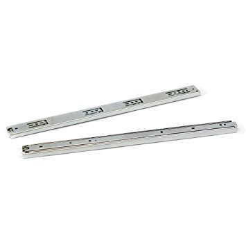 URBEST 2Pairs 10 Inch 3-fold Smooth Telescopic Slide Full Extension Ball Bearing Drawer Slides Side Mount (10 Inch)