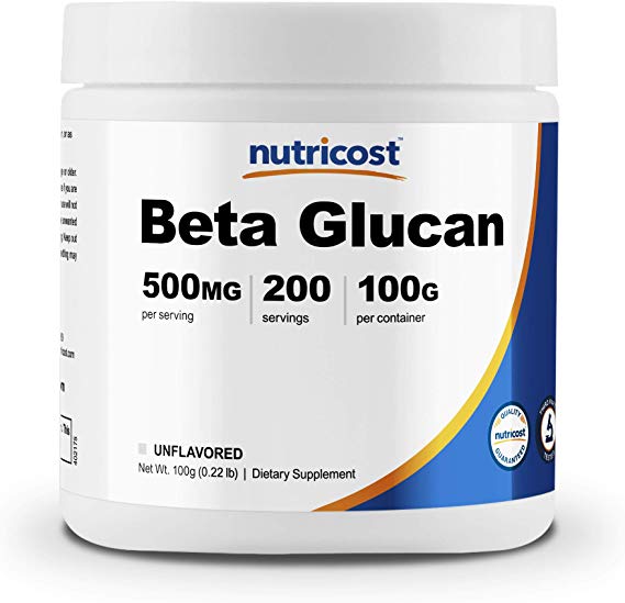Nutricost Beta Glucan Powder 100 Grams (200 Servings) - Non GMO