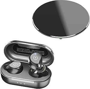 TOZO NC9 Hybrid Active Noise Cancelling Wireless Earbuds W3 Wireless Charger, 10W Qi-Certified Fast Charging Pad