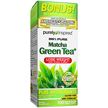 Purely Inspired Matcha Green Tea, Green Tea Extract, 100% Green Tea, 100 Count