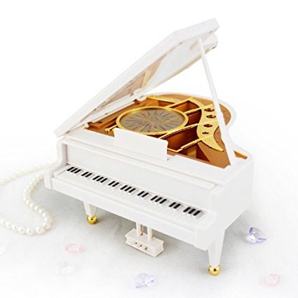 Mechanical Classical Ballerina Girl on the Piano Music Box by Eskyshop1