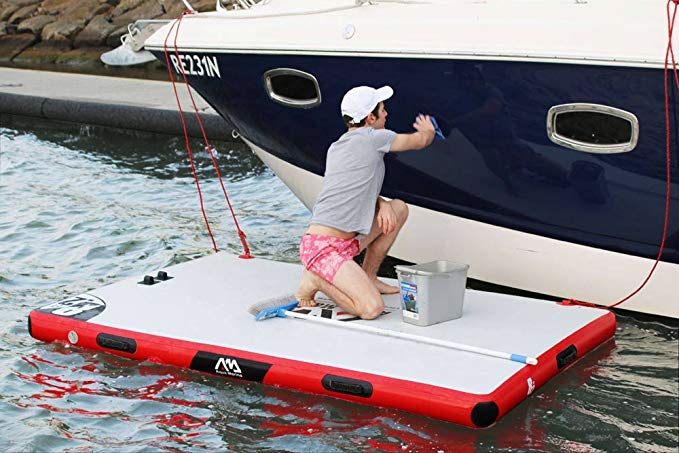 Aqua Marina Inflatable Floating Dock – Swim Deck Platform - Air platform