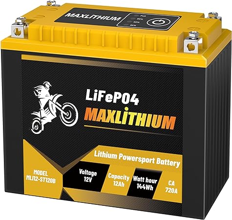 YTX20L-BS/YTX20-BS 12V 12Ah 720A Lithium Powersports Battery with Smart BMS, YTX20H-BS/YTX20HL-BS, Compatible ATV, UTV, Scooter, Snowmobile, 4 Wheeler, Lawn Mower, and Generator Battery, motorboat