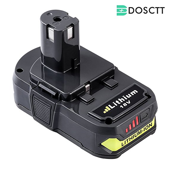 Dosctt P107 2.5Ah Replace for Ryobi 18V Lithium ion Battery ONE Plus P102 P103 P104 P105 P107 P108 Power Tools