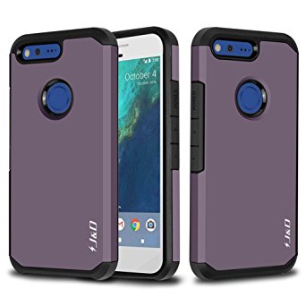 Google Pixel XL Case, J&D [ArmorBox] [Dual Layer] Hybrid Shock Proof Protective Rugged Case for Google Pixel XL - Purple