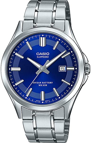 CASIO Mens Analogue Quartz Watch with Stainless Steel Strap MTS-100D-2AVEF