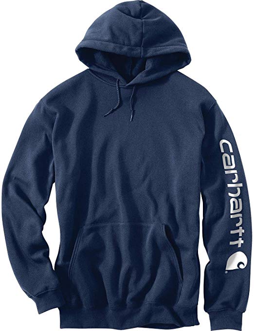 Carhartt Men's Midweight Sleeve Logo Hooded Sweatshirt (Regular and Big & Tall Sizes)