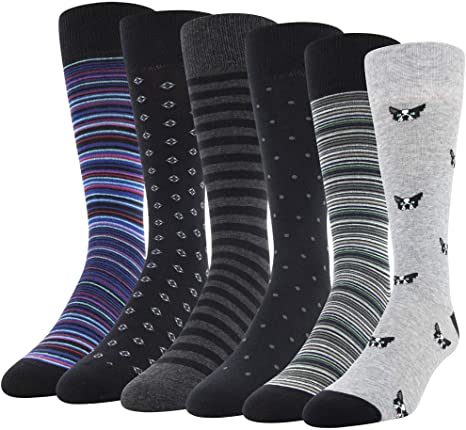 Gildan Men's Fashion Dress Crew Socks