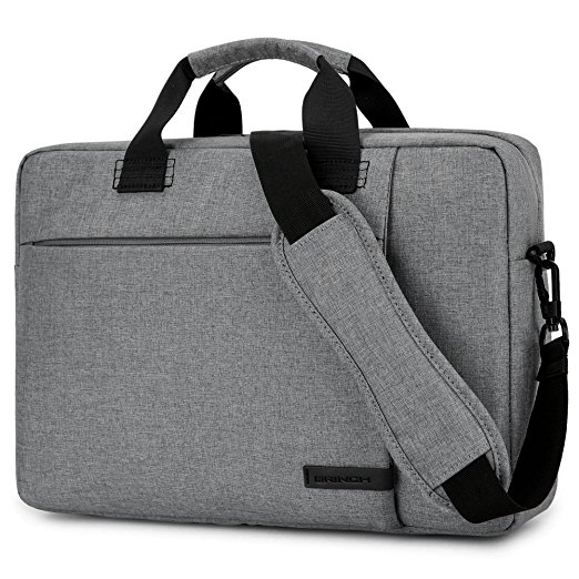 Laptop Bag 14.6 Inch,BRINCH Stylish Fabric Laptop Messenger Shoulder Bag Case Briefcase for 14 - 14.6 Inch Laptop / Notebook / MacBook / Ultrabook / Chromebook Computers (Grey)