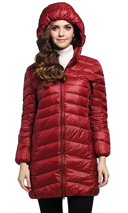 Cloudy Arch Women's Ultra Light Down Packable Hooded Jacket