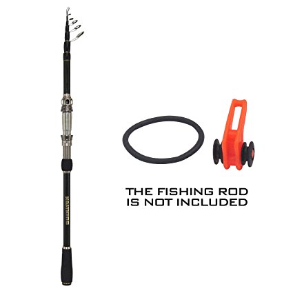 KastKing Ranger Portable Telescopic Fishing Rod Retractable Fishing Pole Saltwater Travel Spinning Fishing Rods Great Christmas Fishing Gift (Red, Hook Keeper)