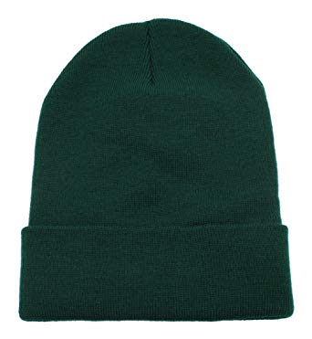 Top Level Beanie Men Women - Unisex Cuffed Plain Skull Knit Hat Cap