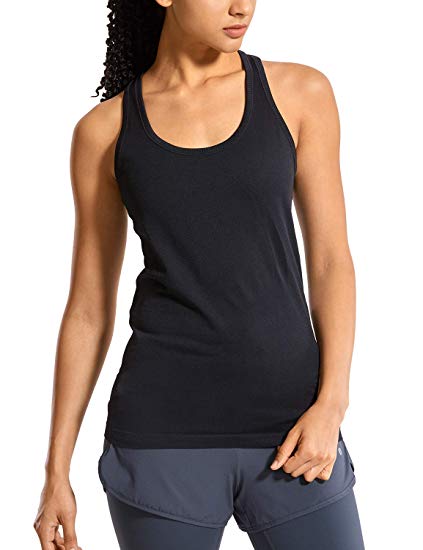 CRZ YOGA Seamless Workout Tank Tops for Women, Women's Racerback Athletic Tank Tops