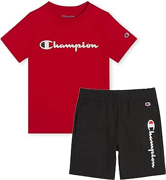 Champion Boys Shorts Sets 2 Piece Tee Shirt and Athletic Shorts for Kids