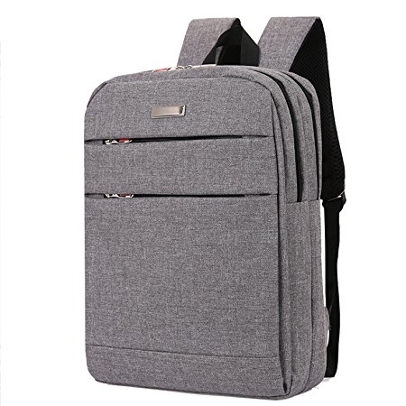 Lustear Slim Laptop Backpack Lightweight School Bookbag Business Computer Backpack for Women and Men (Gray)