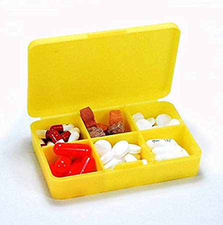 6 Compartment Daily Pill Box