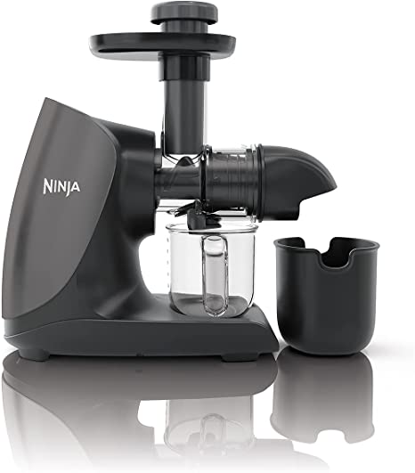 Ninja Cold Press Juicer [JC100UK] Slow Juicer, Masticating Juicer, 500 ml Juice Jug, 3 Pulp Filters, Cleaning Brush, BPA-Free