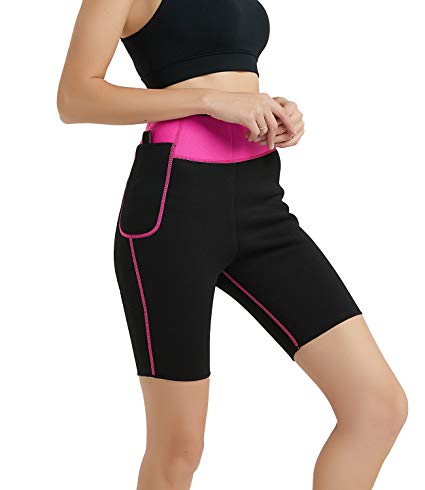 Women's Hot Sweat Body Shaper Neoprene Thigh Fat Burning Slimming Sauna Suit Calorie Burner for Weight Loss Black