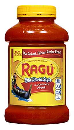 Ragu Pasta Sauce, Old World Style (New Recipe), Meat, 45 oz