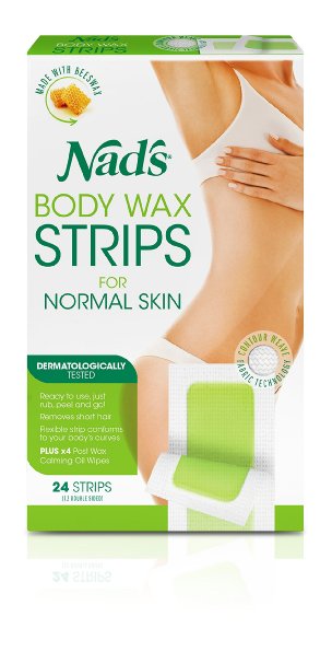 Nad's Body Wax Strips, 24 Strips