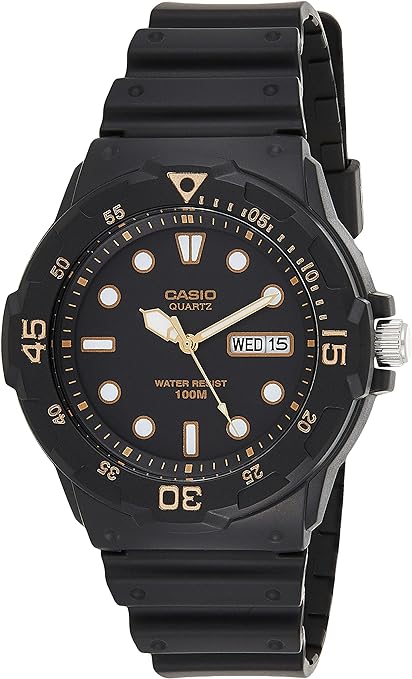 Casio Men's MRW200H-1EV Black Resin Quartz Watch with Black Dial