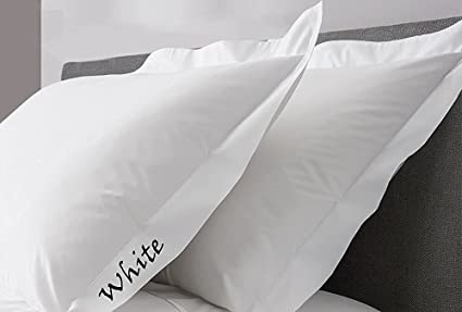 whitecottonworld Luxurious, Soft and Hypoallergenic 800 Thread Count 2-Piece Pillow Shams Single-Ply Egyptian Cotton, Durable (Full/Queen/Twin (20’’ x 30’’), White Solid)