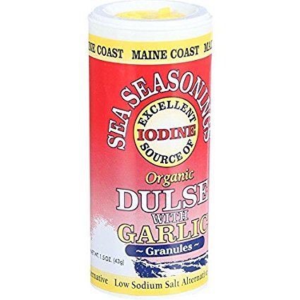 Maine Coast Organic Dulse, with Garlic, Granules, 1.5 Ounce