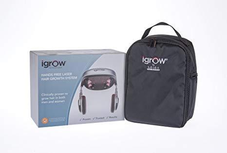 iGrow Hands-Free Laser LED Light Therapy Hair Regrowth Rejuvenation System - Travel Package