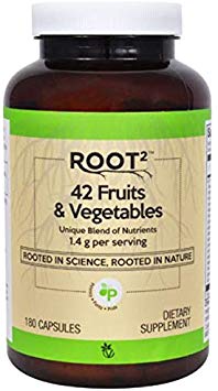 Vitacost ROOT2 42 Fruits and Vegetables 1.4 Gram Per Serving - 180 Capsules