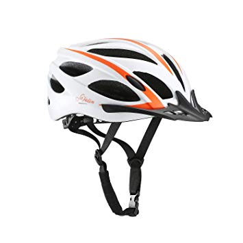 Sefulim Specialized Cycle Helmet Adult Racing Bike Cycling Helmets by Sefulim Adjustable Size for Girls Boys Spectacle-wearers White(56cm-62cm)