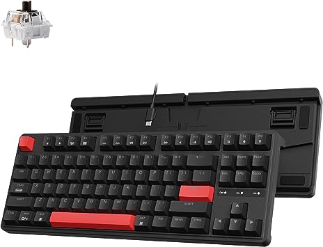 Keychron C3 Pro QMK/VIA Gasket Mount Gaming Keyboard, TKL Layout 87 Keys Wired Mechanical Keyboard for Mac/Windows/Linux