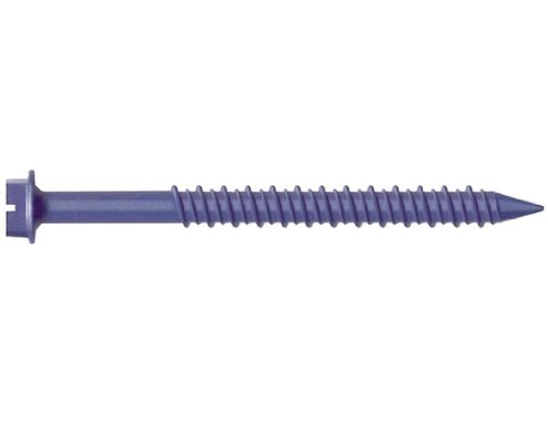MKT Steel Conset Masonry Screw Anchor, Hex Washer Head Faced, 1/4" Diameter x 4" Length (Box of 100)