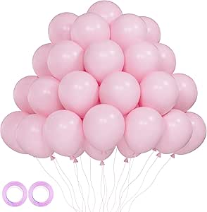 105pcs Light Pink Balloons 12inch Pastel Pink Balloons for Boys Girls Birthday Baby Shower Gender Reveal Wedding Decorations