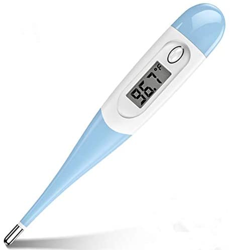 Digital Thermometer, Flexible Electronic Thermometer with Fever Alarm and Memory Function, Quick and Accurate Measurement OralThermometer, Suitable for Newborns, Children and Adults