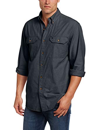 Carhartt Men's Fort Lightweight Chambray Button Front Relaxed Fit LS Shirt S202