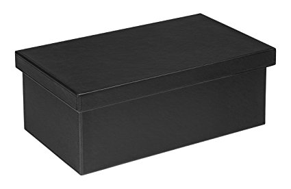 OSCO Faux Leather DVD Size Storage Box - Black
