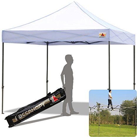 ABCCANOPY 10' x 10' White Instant Shelter Ez Pop-Up Canopy Tent with Wheeled Carry Bag (30  Colors)