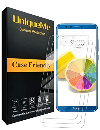 UniqueMe [3 PACK] Huawei Honor 9 Lite Screen Protector, [Japan Tempered Glass] with Lifetime Replacement Warranty