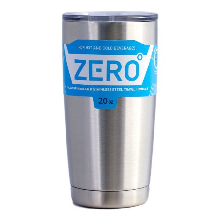 Zero Degree Vacuum Insulated Stainless Steel Travel Tumbler with Lid like YETI (20oz)