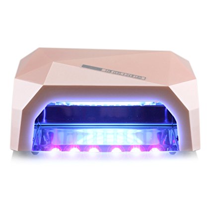 Gellen Pro 36W Nail Dryer UV LED Light / Lamp for Gel Nail Polish Quick Dry No Harm Manicure Machine, Color Deep Peach