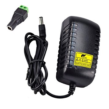 HDS-TEK(TM) New DC 12V /2.0A Switching Power Supply Adapter for 110V- 240V AC 50/60hz 2.1mm with DC Connector Gift (1 in Package) by HDS-TEK