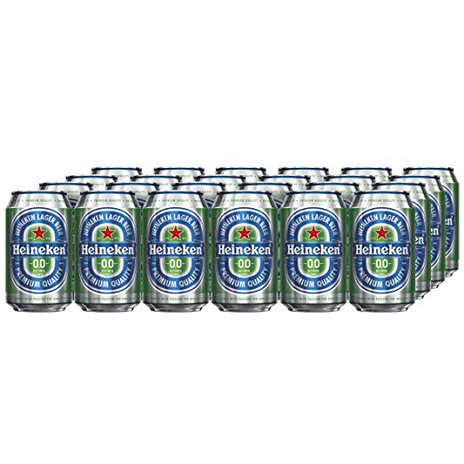 Heineken 0.0 Alcohol Free Beer Cans, 24 x 330 ml